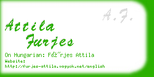 attila furjes business card